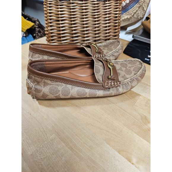 Coach Brown Crosby Drivers Turnlock Shoes Loafer Ladies size 9 - Picture 3 of 10